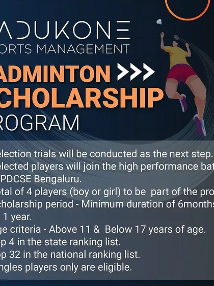 We are committed to finding and nurturing the next generation of Indian badminton stars. Our scholarship program offers a direct path for talented young players to join our high-performance batch at the Padukone-Dravid Centre for Sports Excellence.