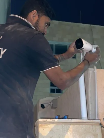 A night installation of a Tiandy bullet camera. I work around your schedule to get your security system up and running.