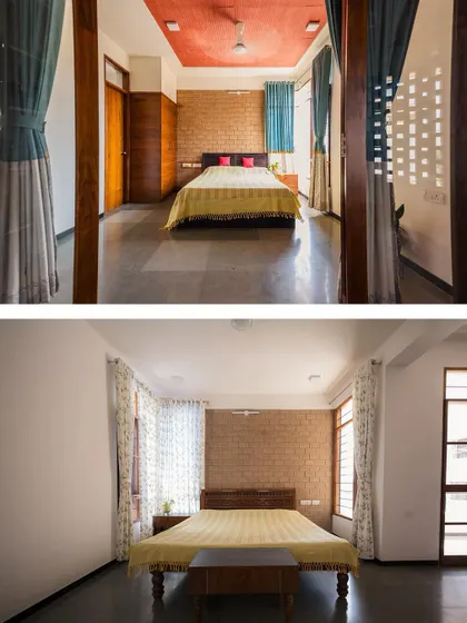 Additional views showcasing the variety of interior spaces we design, from living rooms and bedrooms to staircases and quiet corners, all united by our philosophy of sustainable, soulful design.