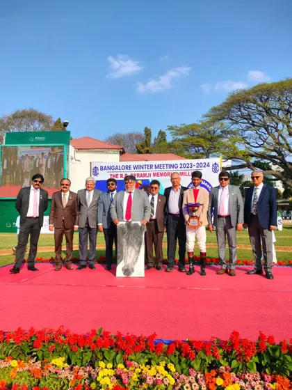 The presentation ceremony for The R.R. Byramji Memorial Million with the winning team of Lockheed.