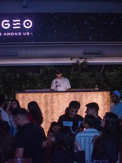 The view from the front of the DJ booth at Pangeo. It's great to see the whole club and feel the collective vibe.