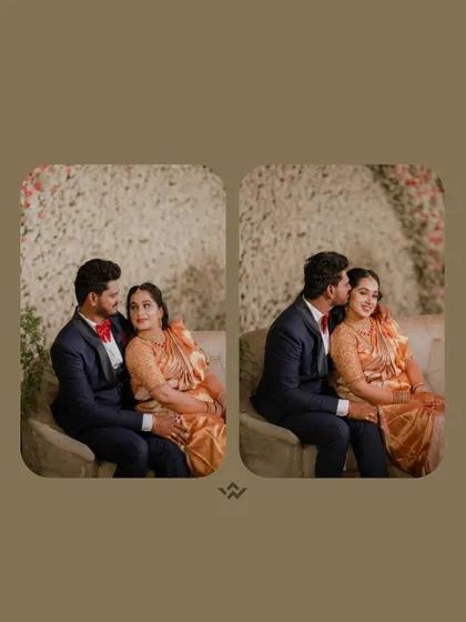 A collage of intimate and romantic moments from the couple's reception.