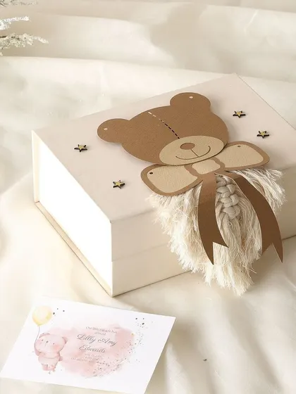 A heartfelt thank you hamper for guests. This return favor box is filled with our rich brownies, fudge cookies, almond rocks, and moist tea cake slices.