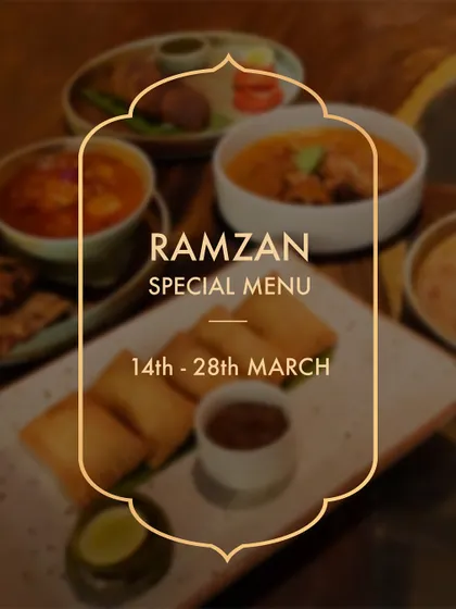 An announcement for our Ramzan Special Menu, available for a limited time.