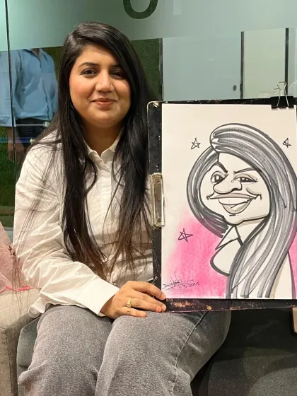 A lovely portrait for a team member at a corporate Women's Day event.