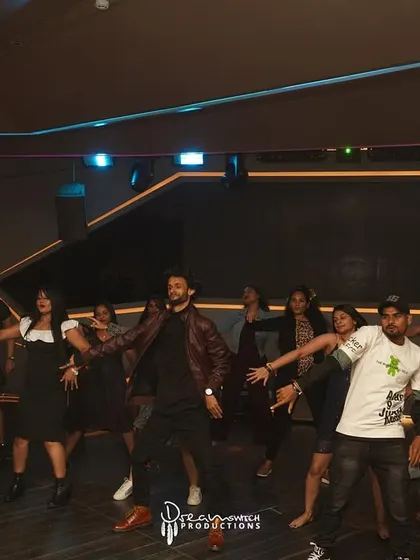 A group performance at the RDI party, showcasing what our students learn in class.