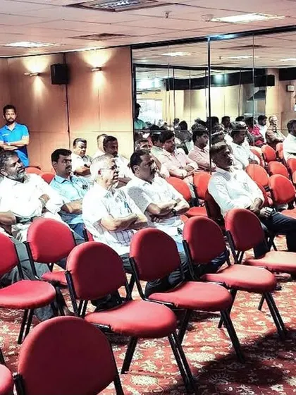 An audience of industry professionals at the Coimbatore Power Summit 2025, where I showcased my latest technology.