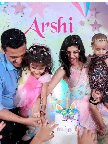 A vibrant 'Encanto' themed birthday party, with colorful floral decor, character cutouts, and a custom backdrop of the magical casita, bringing the magic of Colombia to your event.