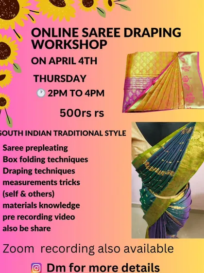 A flyer for an April workshop, showing the consistent format and value I provide.