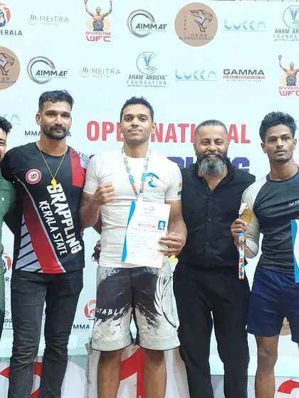 The team on the podium. Success is a team effort, and I'm grateful for everyone who helped me prepare.