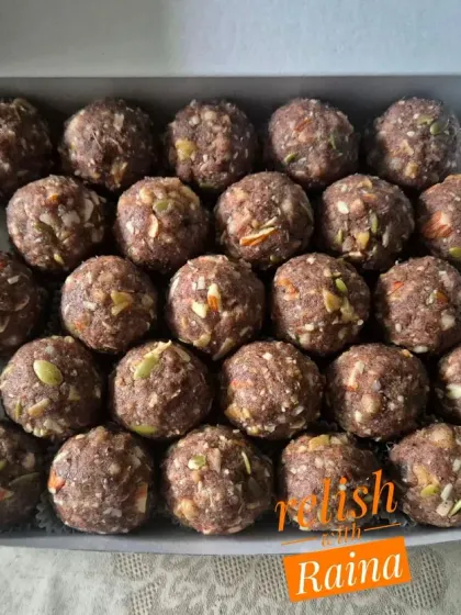 These Ragi Laddoos are a superfood powerhouse. They are gluten-free and packed with ragi flour, pure ghee, nuts, seeds, and sweetened with dates and jaggery, making them a delicious and incredibly nutritious treat.