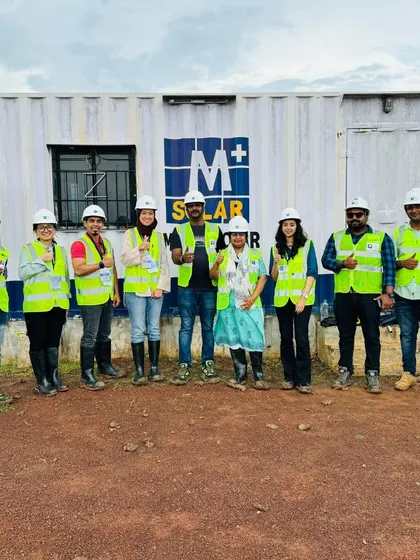 Our team alongside colleagues from PETRONAS at one of our project sites. Following knowledge-sharing sessions, we participated in a tree plantation drive, fostering a collaborative environment and reinforcing our shared sustainability goals.