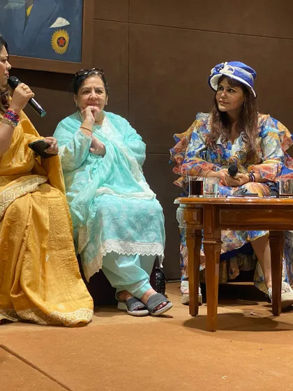 Actively participating in the discussion, sharing my musical insights from the recording process of the Heeramandi soundtrack.