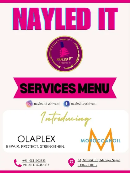 This menu officially introduces the Olaplex and Moroccan Oil treatments to my service list. Both are excellent choices for anyone looking to address hair damage, protect against future breakage, and achieve a stronger, healthier look.