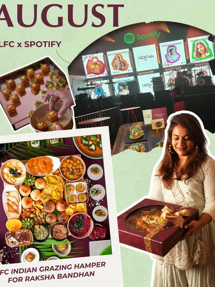 A look back at our August event with Spotify. We provided catering for their event and also created special Indian Grazing Hampers for Raksha Bandhan, showcasing our versatility.