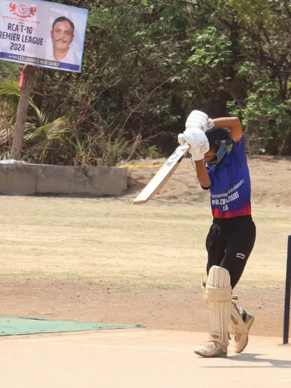 A batsman in action during the RCA T-10 Premier League. Every ball is an opportunity to showcase your talent and hard work.