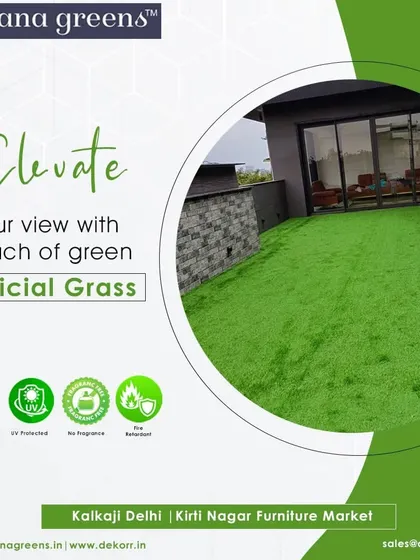 Elevate your view with a touch of green. This installation of my premium artificial grass on a terrace creates a beautiful, soft landscape. My grass is pet friendly, UV protected, and fire retardant, making it a safe and durable choice.
