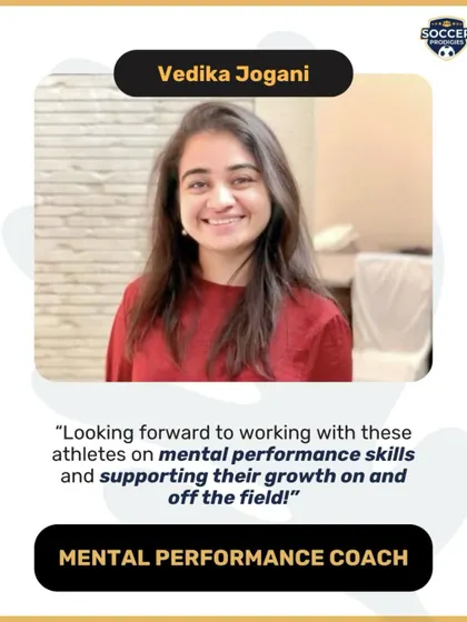 Meet Vedika Jogani, our Mental Performance Coach, who supports our athletes' growth on and off the field.