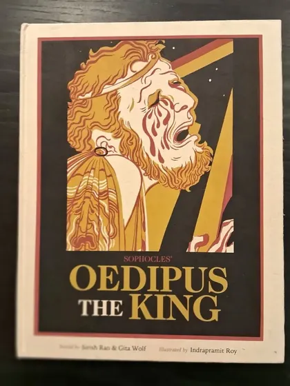 The cover of our stunning graphic edition of Sophocles' 'Oedipus the King'.