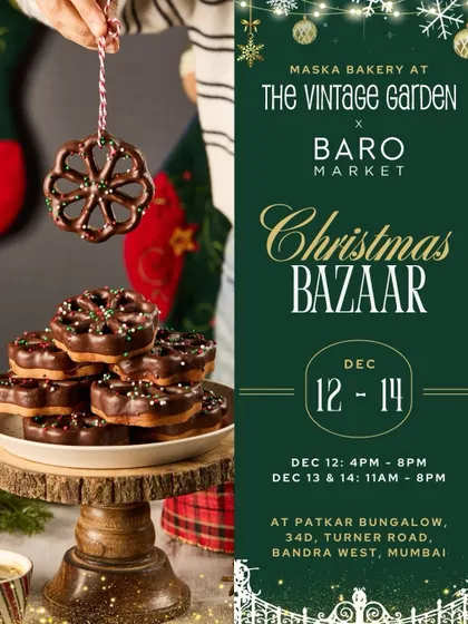 The official poster for our Christmas Bazaar pop-up at The Vintage Garden. We love collaborating with other local brands to create memorable festive experiences.