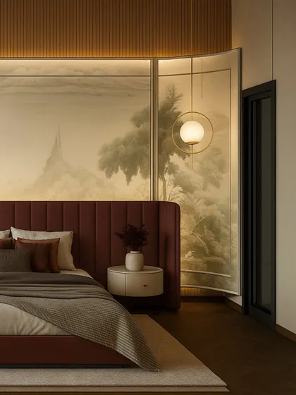 Additional views showcasing the diverse styles and details of our bedroom designs, from material palettes and lighting to furniture selection and layout.