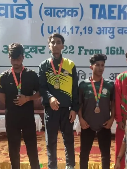 The winners of the category standing on the podium. It takes immense dedication to reach this level.