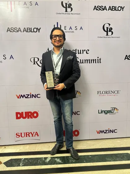I was truly honoured to accept the award for residential interior excellence at the Architecture Reconnect Summit. This recognition celebrates my dedication to designing homes that are not just beautiful, but deeply personal and functional.