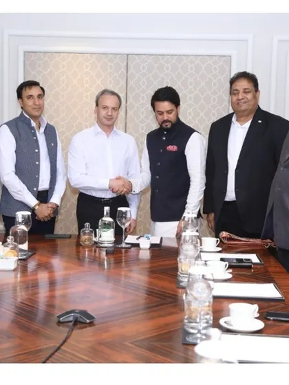 My work often extends to advising on matters of national importance beyond the courtroom. It was an honor to be part of this high-level meeting with Sports Minister Shri Anurag Thakur and FIDE President Arkady Dvorkovich to discuss the historic 2022 Chess Olympiad held in India.