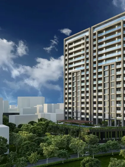 This view of our Bandra project showcases its integration with the surrounding landscape. The meticulously planned layouts and ample greenery create a residential environment that is both expansive and connected to nature.
