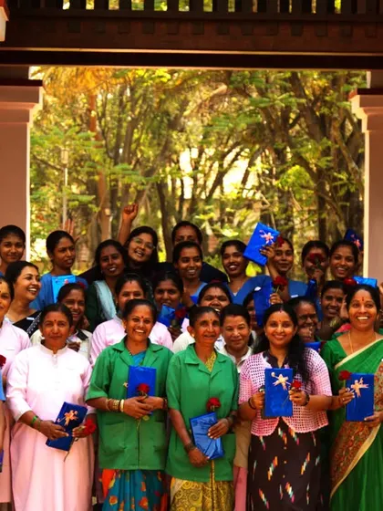 Another joyful photo of our female staff, celebrating their collective power and dedication. We are proud to have such an empowering team.