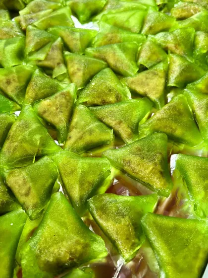 A tray full of our Paan Petha, a refreshing and unique sweet that acts as a perfect mouth-freshener after a grand feast.