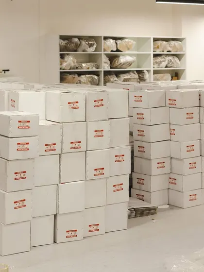 This is what thousands of dispatched orders look like. Our workshop floor filled with boxes ready to be shipped out after a hectic Diwali season.