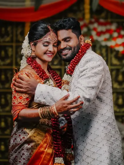An embrace full of joy between the bride and groom at their wedding. I always look for these moments of pure, candid emotion that tell the real story of the day.