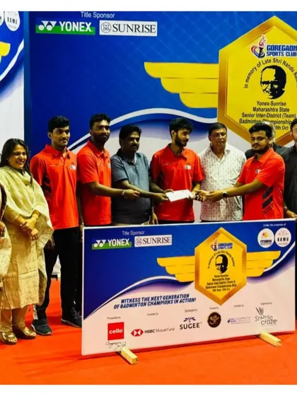 Our Head Coach Siddhesh Raut and the Greater Mumbai team receiving their prize for securing the bronze medal at the Senior Inter-District State Team Championship. A proud moment for the academy.