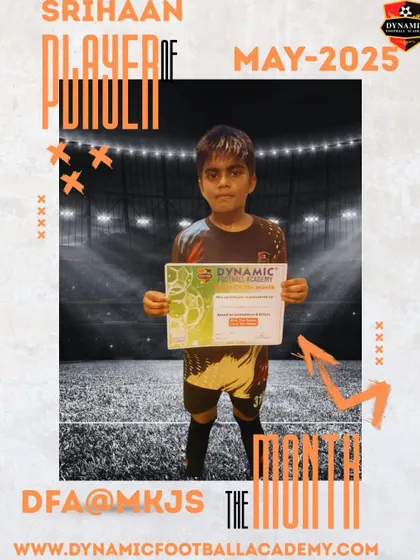 Srihaan, Player of the Month for May 2025.