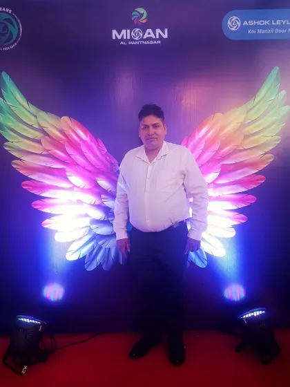 Another shot from the Ashok Leyland event. These backdrops make for great shareable moments on social media.