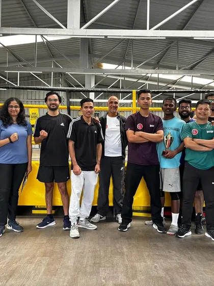 The team after our internal Boxing Fitness Competition. It's a great way to foster friendly competition and team spirit.