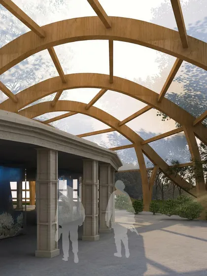 This is a duplicate of ID 121. The entrance to the proposed timber conservatory.