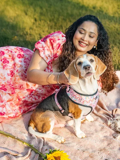 Another shot from the Beagle's picnic, showing her getting a cuddle from her mom.