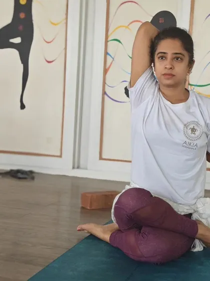 Gomukhasana (Cow Face Pose) is a deep shoulder and hip opener. Our TTC students learn the alignment and benefits of this pose, preparing them to teach it with clarity and confidence.