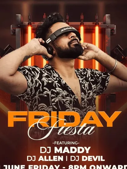 'Friday Fiesta' is all about a high-energy start to the weekend. Here I am featured alongside DJ Allen and DJ Devil.