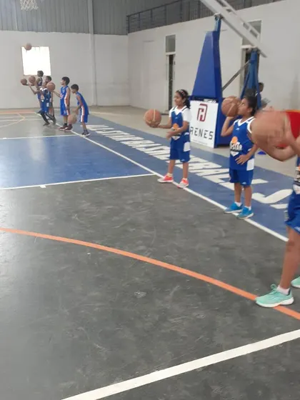 A closer look at our girls team practicing their shooting mechanics. We ensure every player understands the fundamentals of a good shot, from their feet to their follow-through.