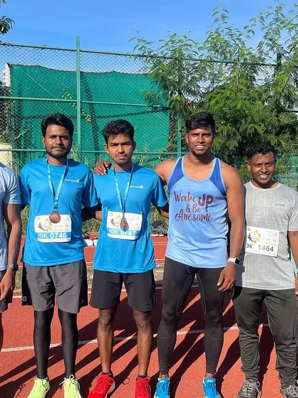 A winner never stops trying. Posing with some of my athletes after a training session that also included a competitive event.