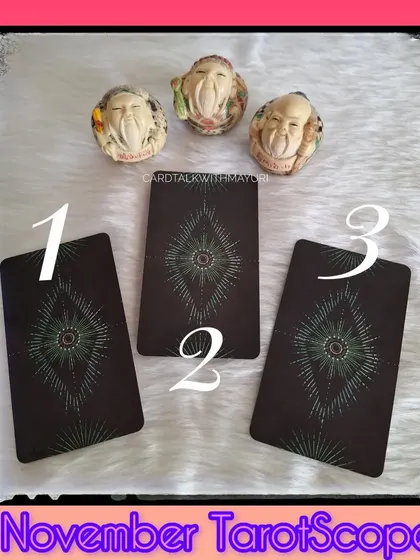 This is the card selection for the November 2023 TarotScope. I ask users to choose one of the three cards to see what the month holds for them.