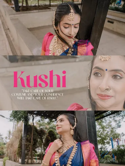 A collage of different expressions and angles from the same shoot, showing the model's versatility, which is crucial for a professional portfolio.