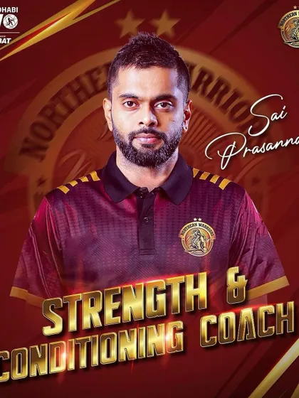 Our Co-Founder, Sai Prasanna, serving as the official Strength & Conditioning Coach for the Northern Warriors at the Abu Dhabi T-10 tournament.