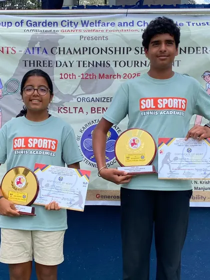 A big shoutout to Nitya Goyal and Tanay Baburaj Pai for being recognized as the Most Promising Players at the AITA Nationals Championship Series Tennis Tournament.