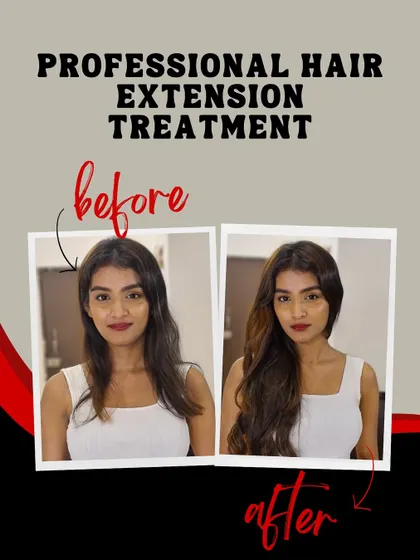 A professional extension treatment that adds volume and soft waves, giving the client a fresh and confident new look.