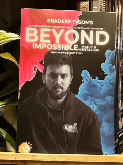 The official poster for 'Beyond Impossible', a fundraising charity event combining an evening of magic, wonder, and compassion.