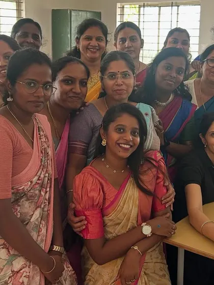 A group photo with the wonderful teachers at Cambridge School after a successful 'Math From Scratch' culmination session. Their enthusiasm and dedication are truly inspiring.